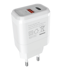 Faster - FAC-950 QC+PD Dual Port Fast Wall Charger 20W