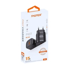 Faster - FAC-2310 15w Fast Charging Adapter With Micro Cable