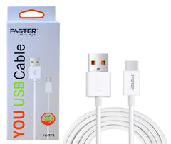 Faster - FC-TP3 Charging Cable, Fast Charging Cable for Mobile, Type C / Iphone / Micro Cable for Charging, 2.1A