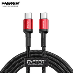 Faster - FC-60W Type-C To Type-C 3A PD Cable QC3.0 And PD3.1 Compatible